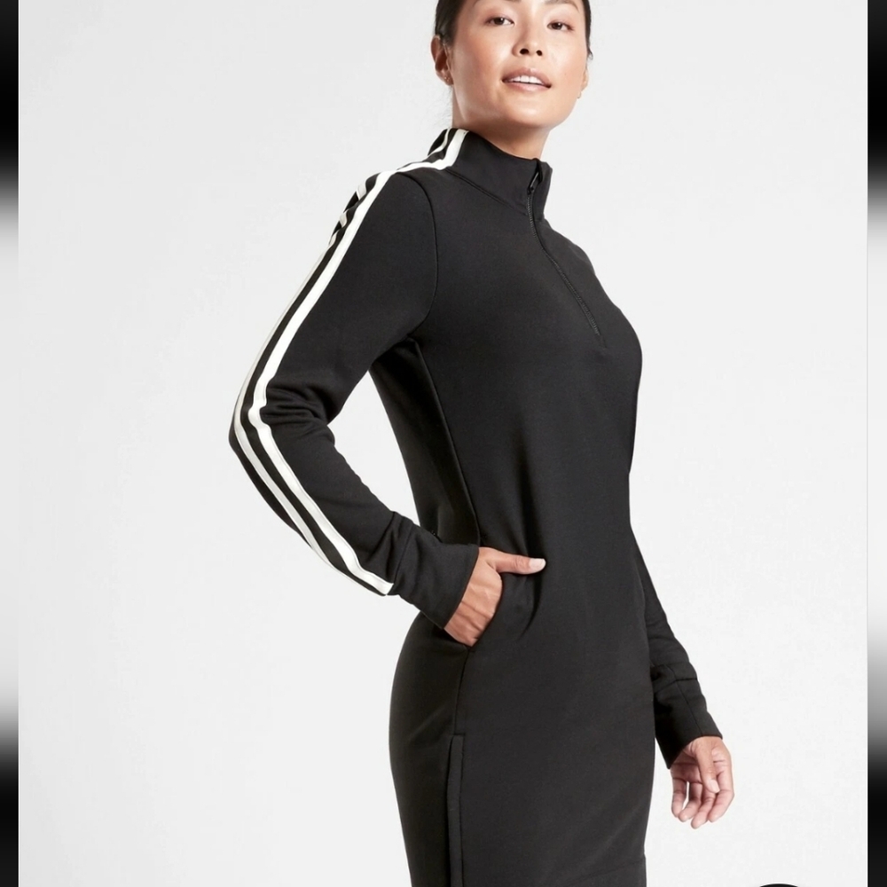 Athleta Circa Track Sweatshirt Dress  M
